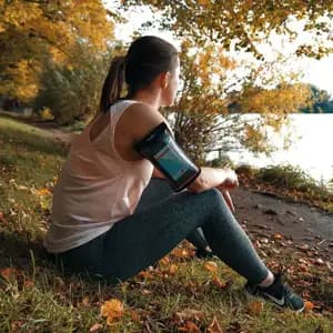 Гермосумка на руку FIDLOCK armband magnetic, прозорий / помаранчевий / чорний