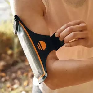 Гермосумка на руку FIDLOCK armband magnetic, прозорий / помаранчевий / чорний