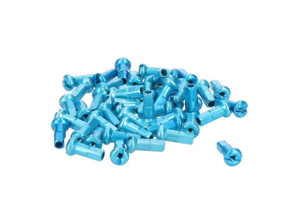 Ніпелі DT SWISS Алюміній 2.0 X 12мм х 100шт TURQUOISE