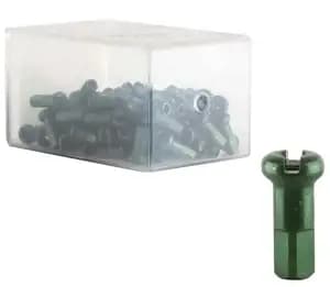 Ниппели алюминиевые DT nipples in light alloy green 2.0 x 12 mm 30-008 х100шт
