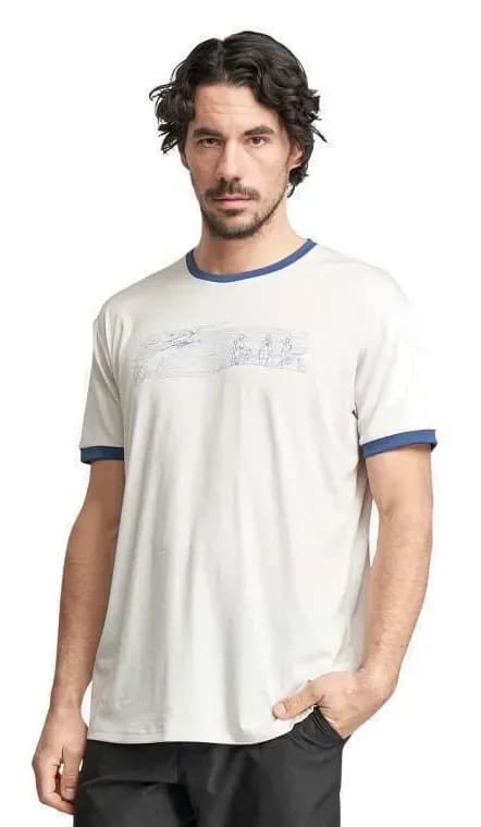 Футболка RACE FACE RACE FACE Beaver SS Tee-Oatmeal/Blue-Medium