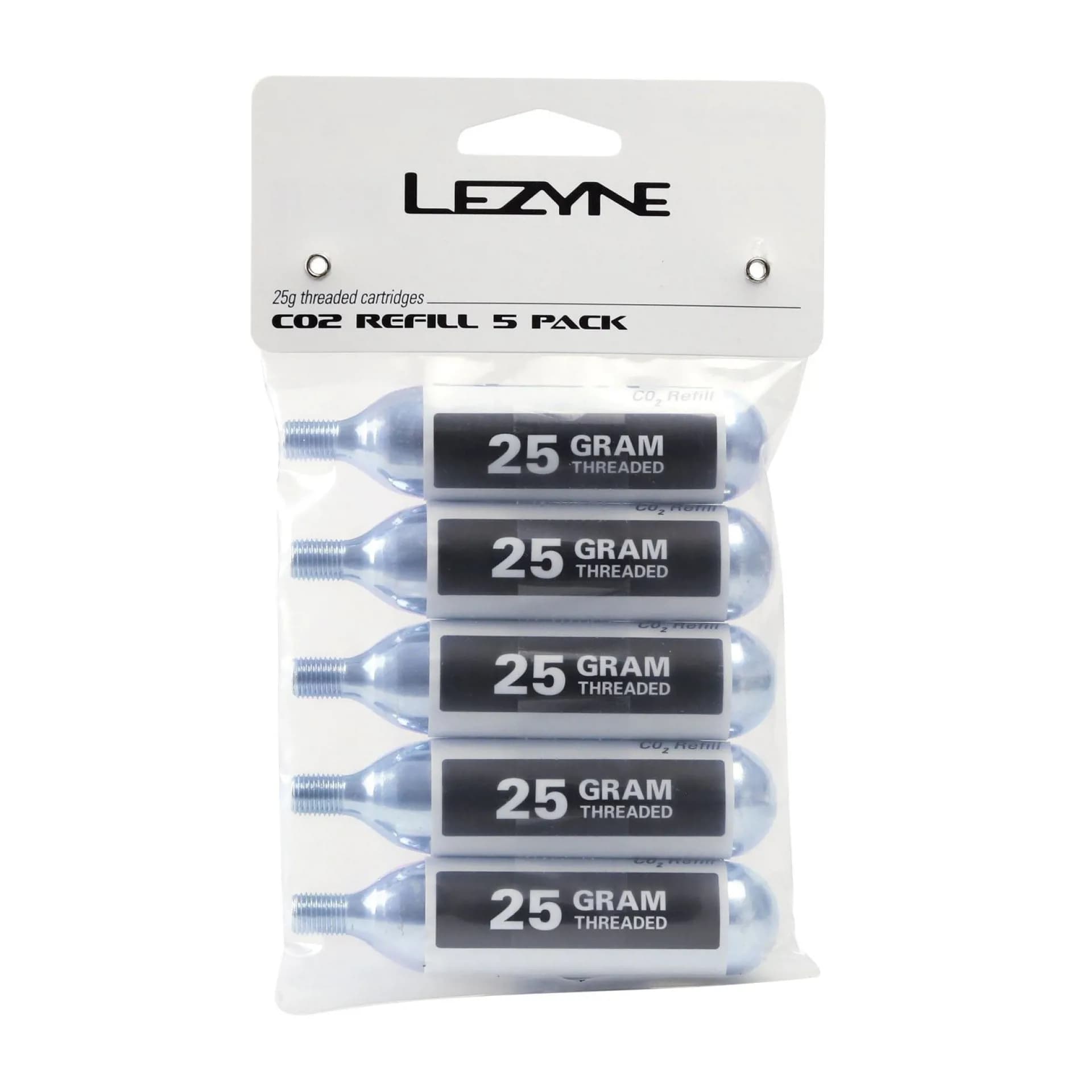 Балон LEZYNE CO2 25G 5 штук Сріблястий Y13