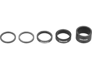 Проставки рульової колонки RockShox UD Carbon, Gloss White Logo (2.5mm x 2, 5mm x 1, 10mm x 1, 20mm x 1)