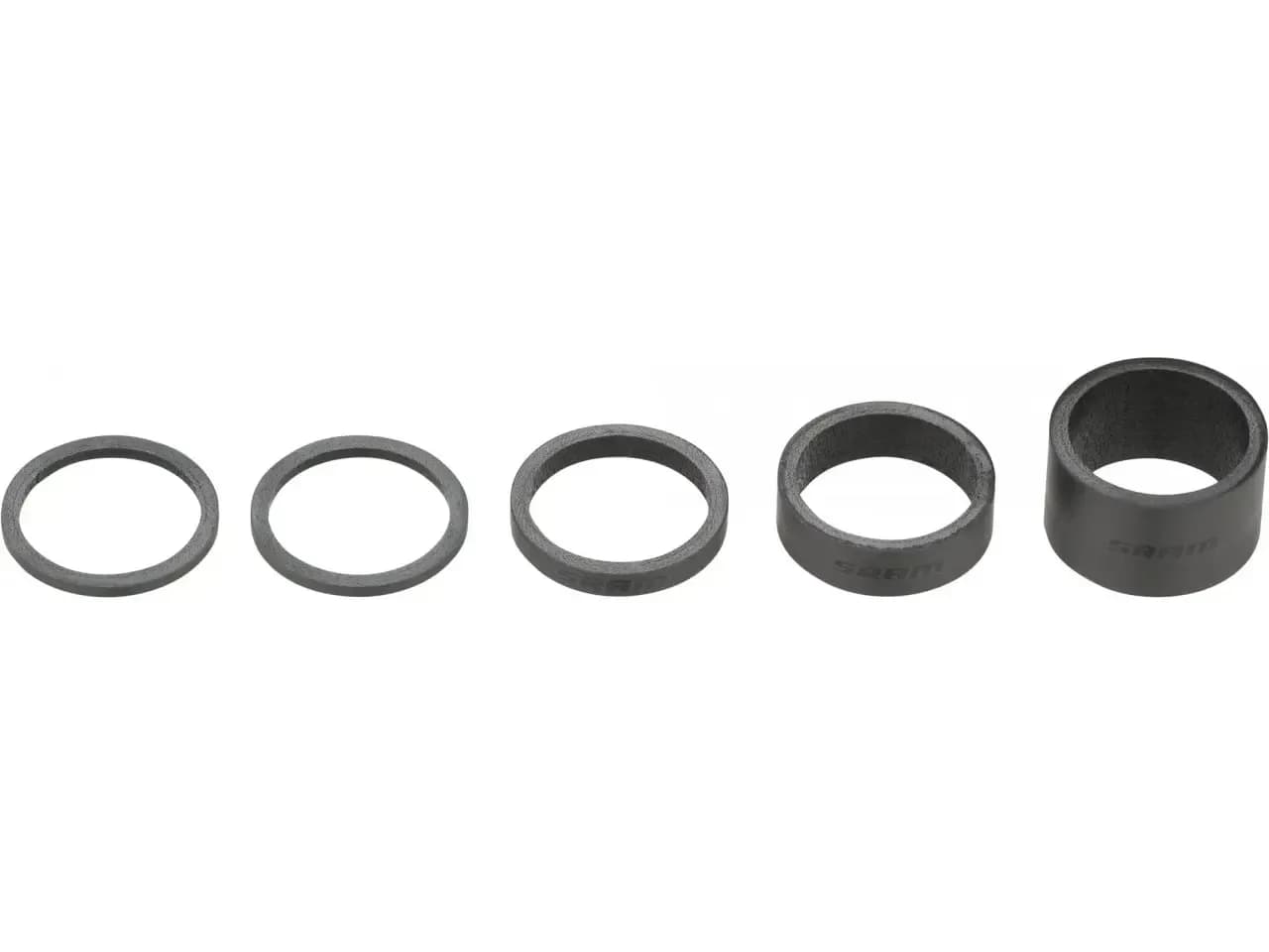 Проставки рульової колонки RockShox UD Carbon, Gloss Black Logo (2.5mm x 2, 5mm x 1, 10mm x 1, 20mm x 1)
