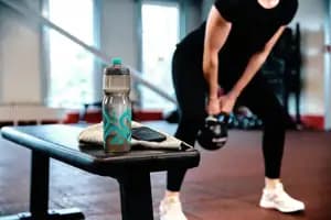 Антибактеріальна фляга FIDLOCK BOTTLE 600мл., прозорий / чорний / сірий