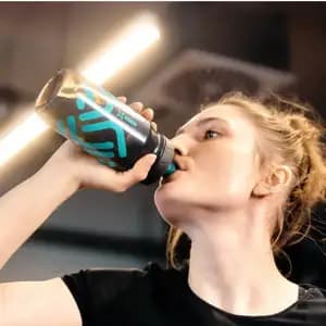 Антибактеріальна фляга FIDLOCK BOTTLE 600мл., прозорий / чорний / сірий