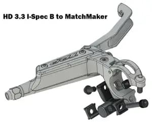 Адаптер гальмівної ручки TRP HD3.3 MATCHMAKER ADAPTER лівий, чорний