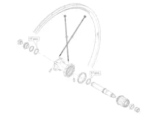 Спиця 272мм заднього колеса Shimano WH-6600 пласка, (+ніпель) срібл