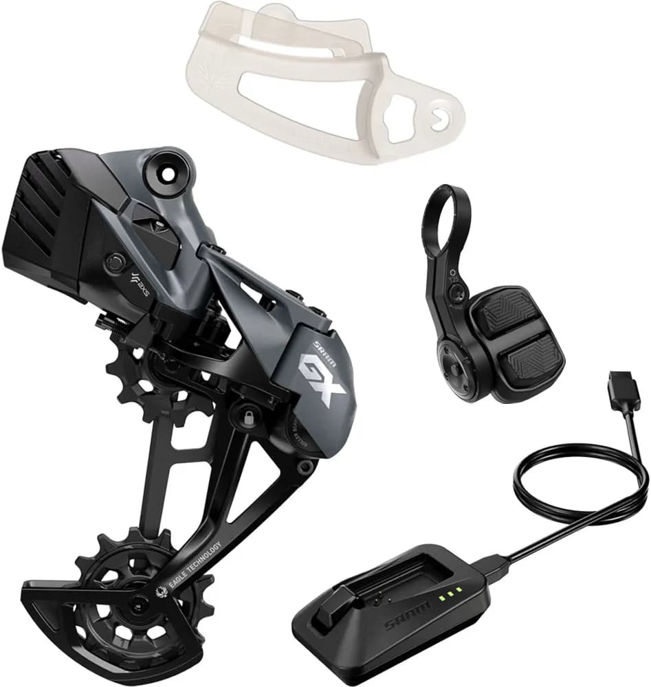 Групсет SRAM GX Eagle AXS Upgrade Kit (Rear derailleur with protector, Battery, POD Controller w/discrete Clamp, Powerlock, Charger/Cord, Chain Gap Tool, SRAM Multitool)