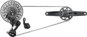 Групсет SRAM GX T-Type Eagle Transmission AXS Groupset (RD w/Battery/Charger/Cord, EC POD, FC GX Q174 DUB MTB Wide 165 Dark Polar w/DM 32t CR w/2 Guards, CN 126l, CS XS-1275 10-52t)