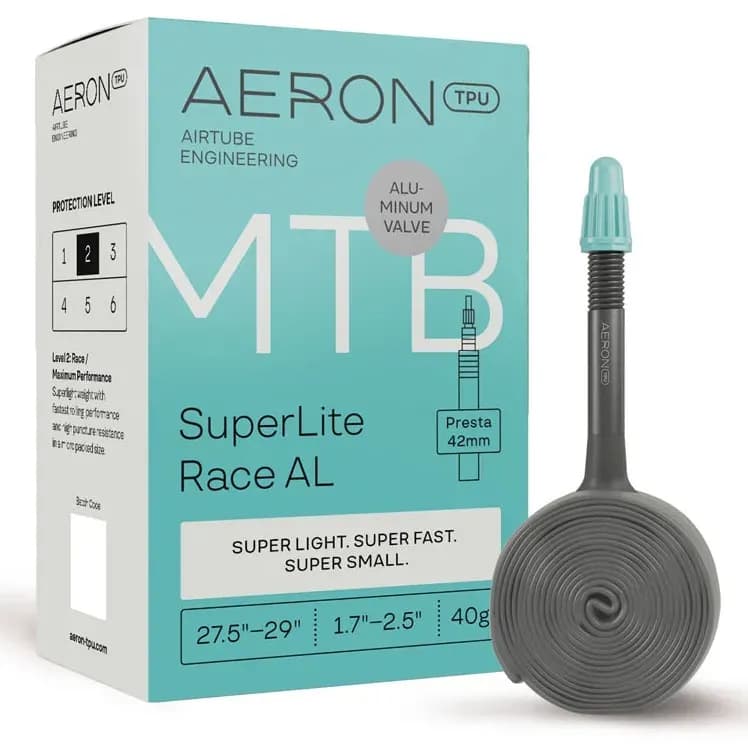 Камера AERON TPU MTB SuperLite Race AL 40г 1,7"-2,5" Presta 42 27,5" - 29"