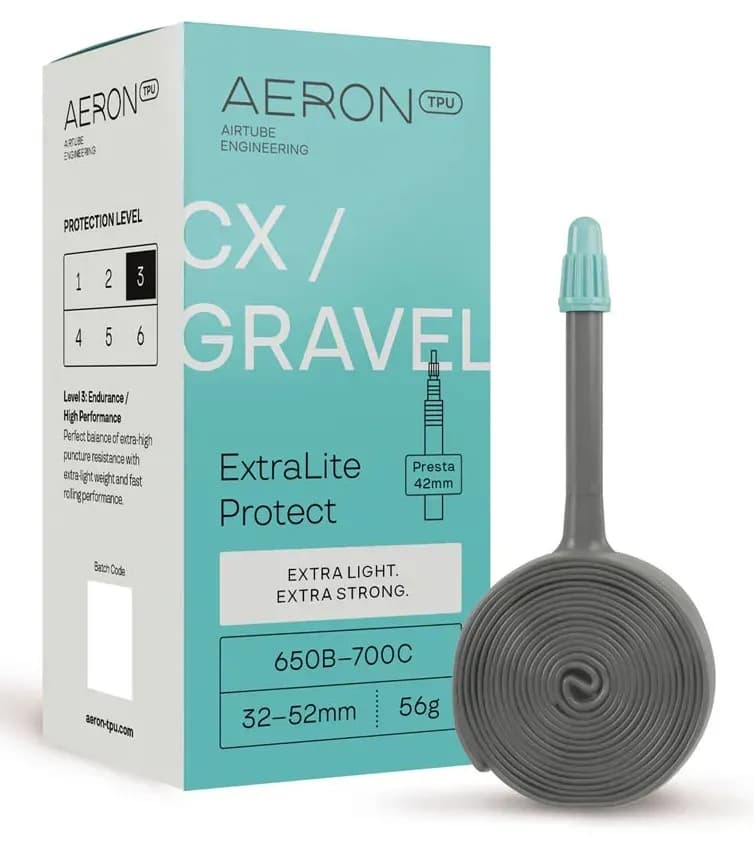 Камера AERON TPU CX/Gravel ExtraLite Protect 56г 32-52 Presta 42 650B - 700C