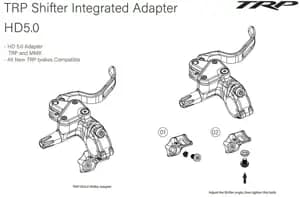 Адаптер гальмівної ручки TRP EVO PRO & EVO X Trigger Integrated Adapter for I-spec II Brake lever Design правий, чорний
