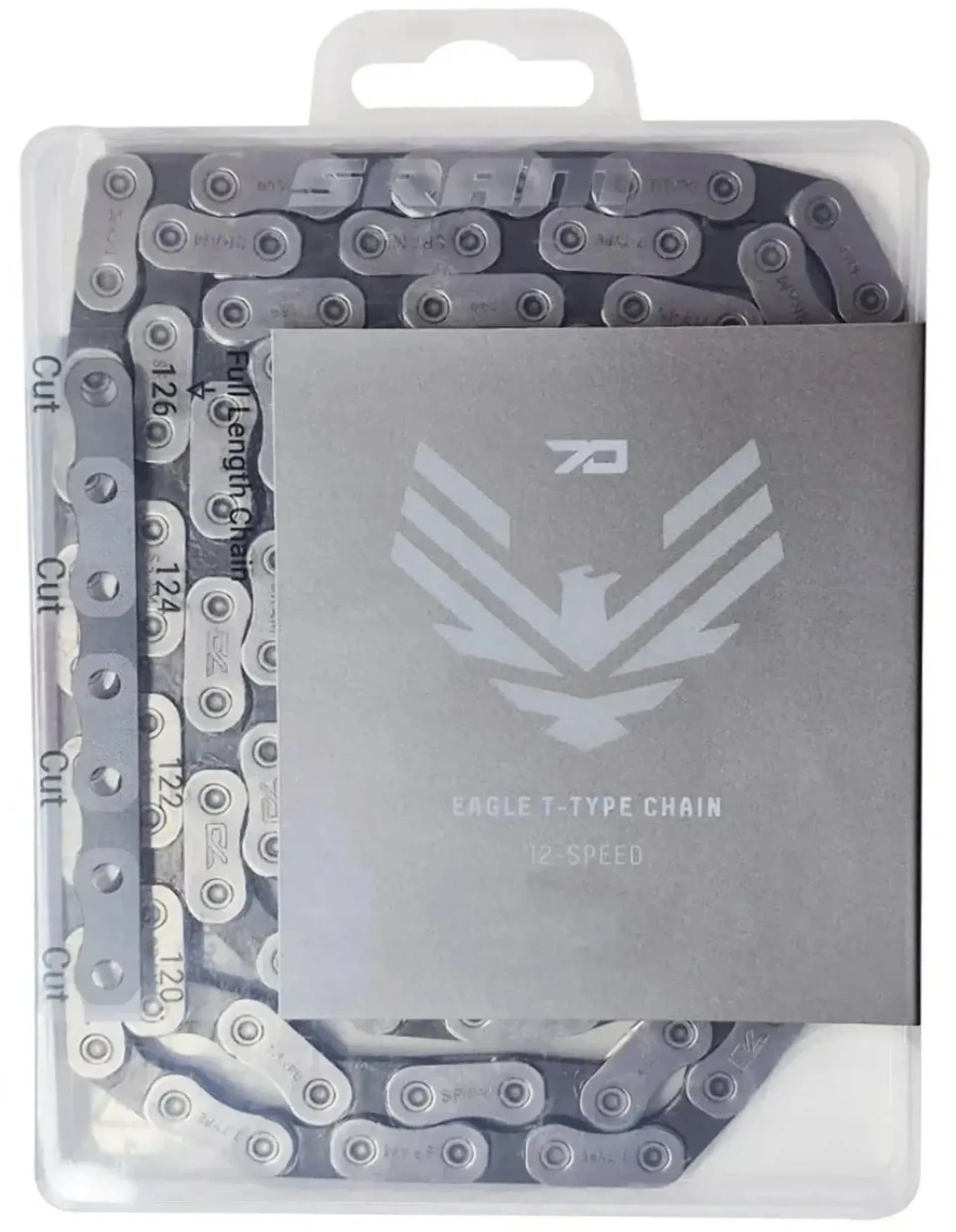 Ланцюг SRAM Eagle 70 T-Type Eagle Silver 126 links w/PowerLock T-Type 12 speed 1PC