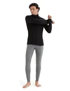 Термофутболка з довгим рукавом ICEBREAKER 200 Oasis LS Half Zip MEN BLACK L