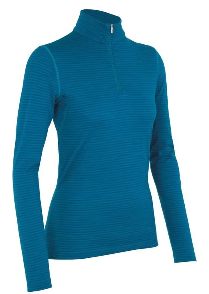 Термофутболка з довгим рукавом ICEBREAKER BF 200 Oasis LS Half Zip WMN Stripe cruise M