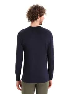 Термофутболка з довгим рукавом ICEBREAKER 200 Oasis LS Crewe Ski Stripes MEN MIDNIGHT S