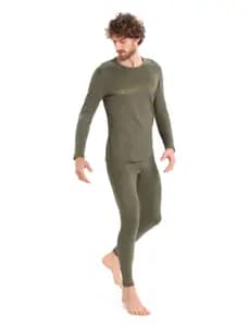Термофутболка з довгим рукавом ICEBREAKER 200 Oasis LS Crewe Ski Stripes MEN LODEN S