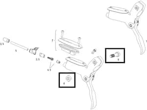 Болт хомута ручки гальма SRAM DISC BRAKE LEVER CLAMP BOLT KIT - (INCLUDES BOLT & SQUARE NUT) - DB1/LEVEL