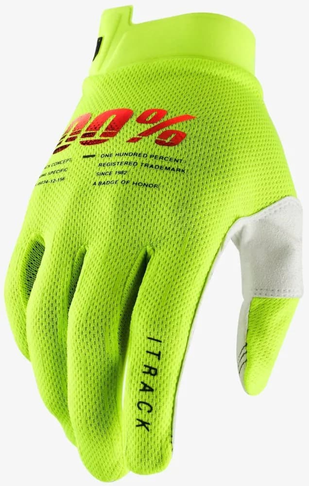 Дитячі перчатки 100% ITRACK Youth Glove [Fluo Yellow], YXL (8)