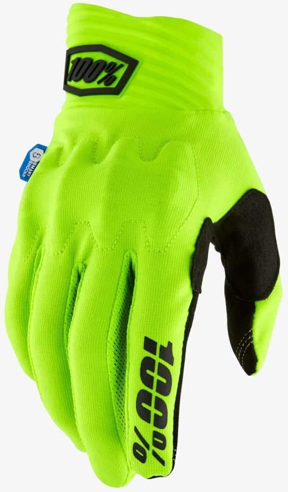 Перчатки 100% COGNITO Glove - Smart Shock® [Fluo Yellow], L (10)