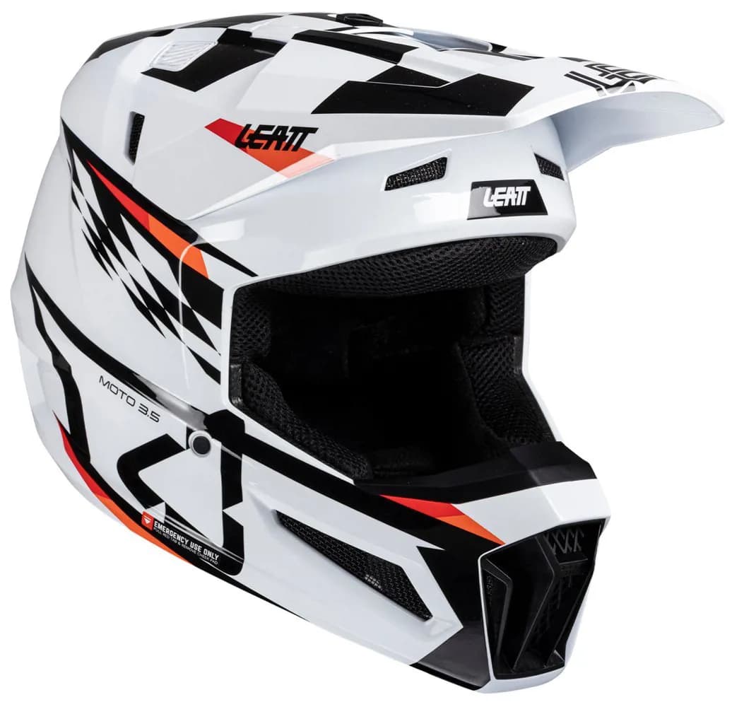 Шолом LEATT Moto 3.5 JR Helmet + Goggle [White], YM