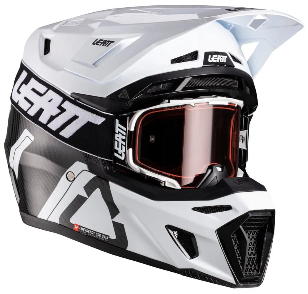 Шолом LEATT Moto 9.5 Helmet + Goggle [White], M