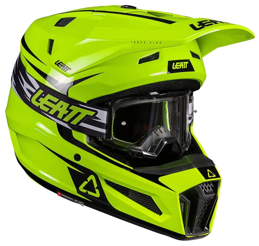 Шолом LEATT Moto 3.5 Helmet + Goggle [Neon Yellow], S