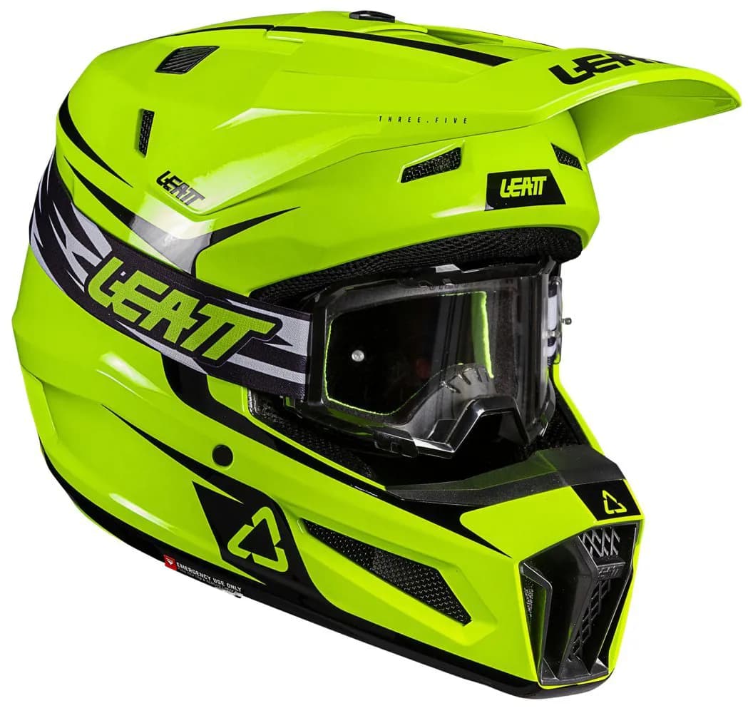 Шолом LEATT Moto 3.5 JR Helmet + Goggle [Neon Yellow], YL