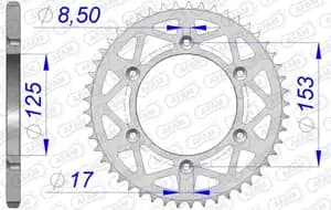 Зірка AFAM 520 Aluminium Chainwheel - Honda [Silver], 41z