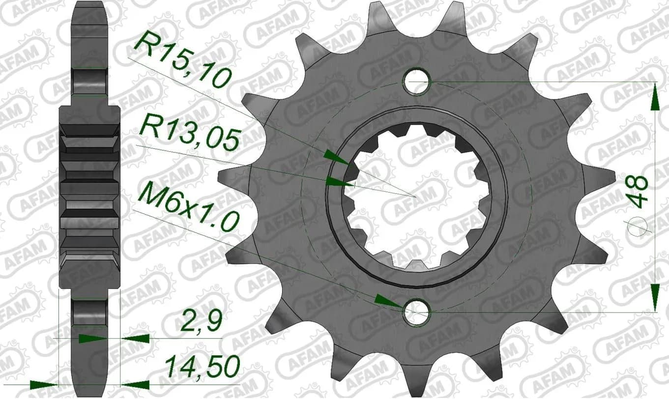 Зірка AFAM 530 Sprocket - Honda, 18z