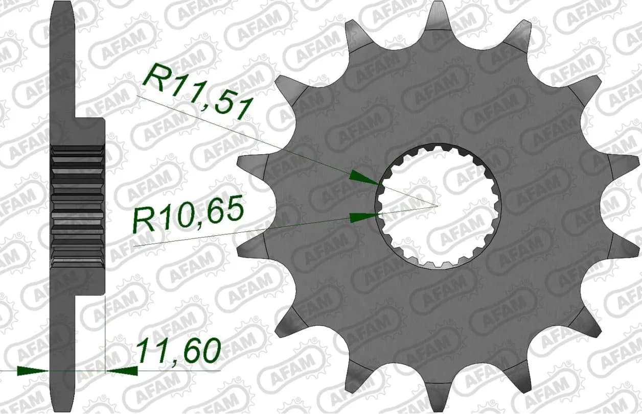 Зірка AFAM 520 Sprocket - Yamaha, 13z