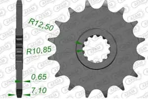 Зірка AFAM 520 Sprocket - Kawasaki, 14z