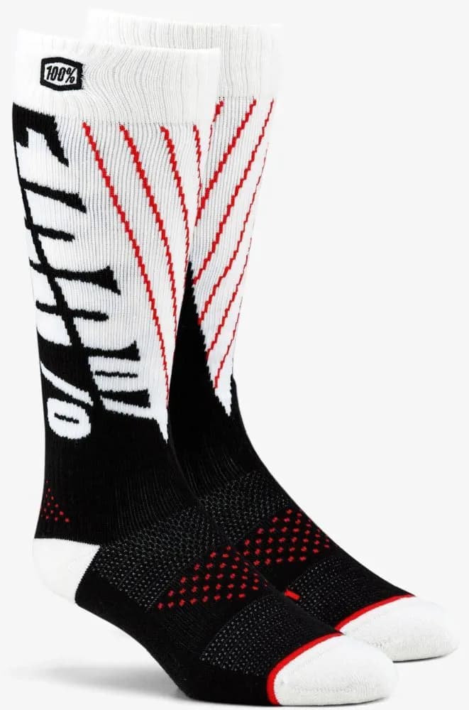 Шкарпетки 100% TORQUE Sock [Black/White], L/XL