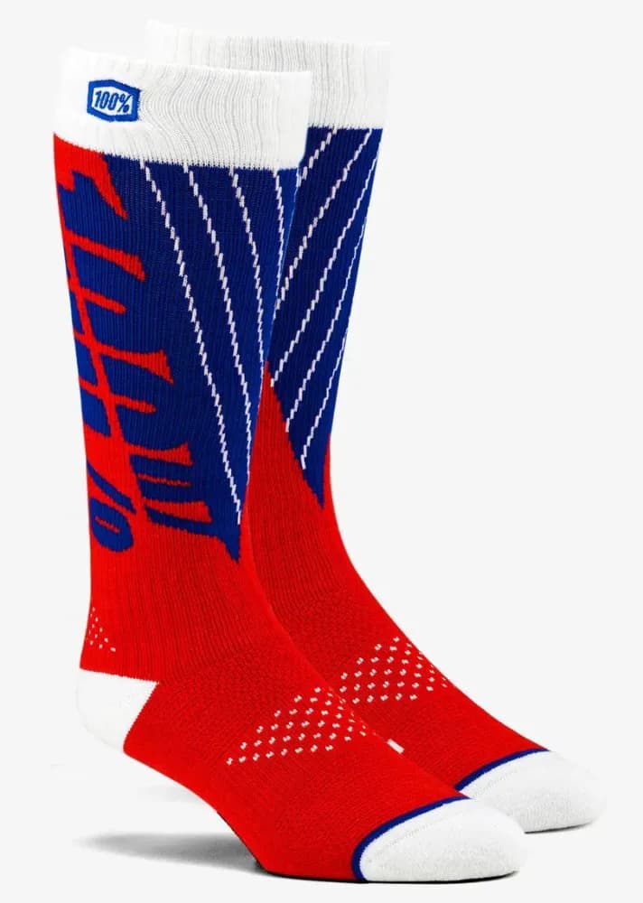 Шкарпетки 100% TORQUE Sock [Red/Blue], L/XL