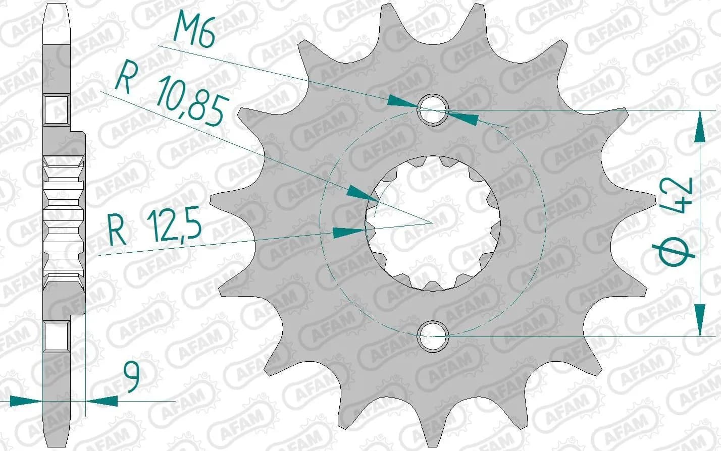 Зірка AFAM 520 Sprocket - Kawasaki, 14z