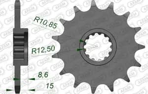 Зірка AFAM 520 Sprocket - Kawasaki, 15z