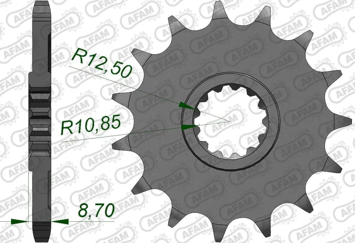 Зірка AFAM 525 Sprocket - Kawasaki, 16z