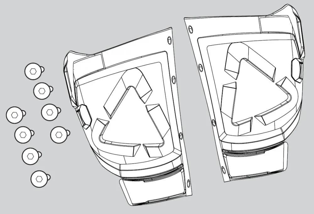 LEATT GPX 5.5 Boot Shin plate kit [White], 11