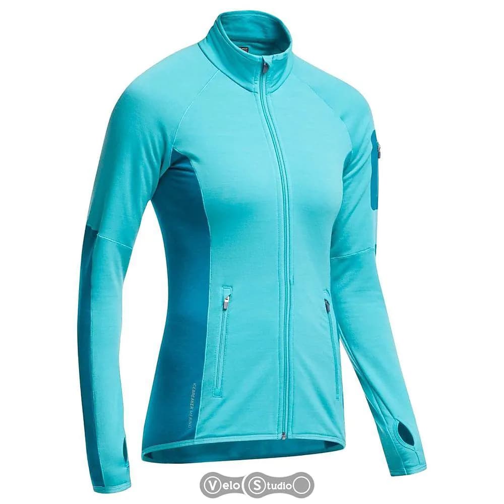 Термокофта ICEBREAKER Atom LS Zip WMN aquamarine/alpine/alpine S