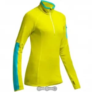 Термокофта ICEBREAKER Atom LS Zip WMN chartreuse/glacier/white M