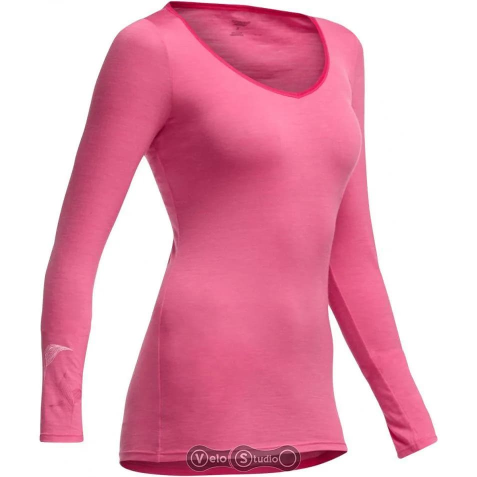 Термофутболка з довгим рукавом ICEBREAKER BF 150 Siren LS Sweetheart WMN shocking/garnet M