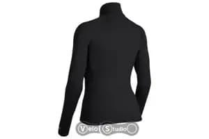 Термофутболка з довгим рукавом ICEBREAKER BF 200 Chakra Zip WMN black L