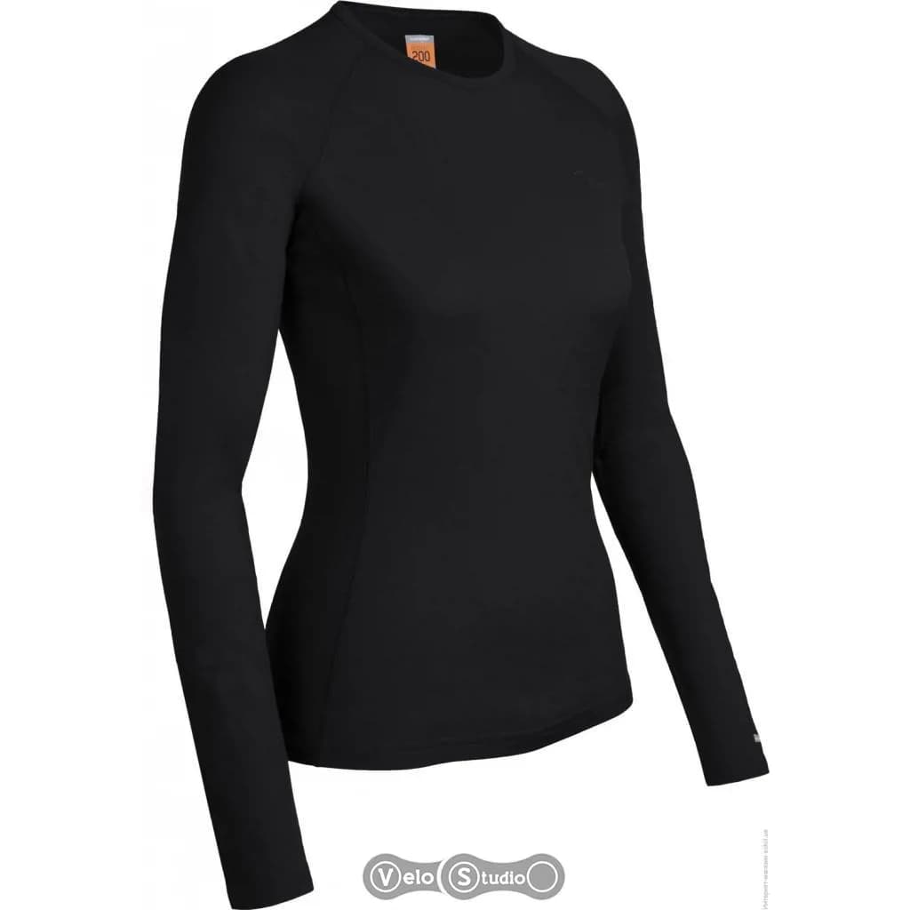 Термофутболка з довгим рукавом ICEBREAKER BF 200 Oasis LS Crewe WMN black L