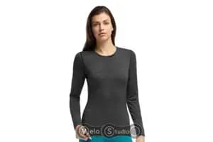 Термофутболка з довгим рукавом ICEBREAKER BF 200 Oasis LS Crewe WMN black/snow M