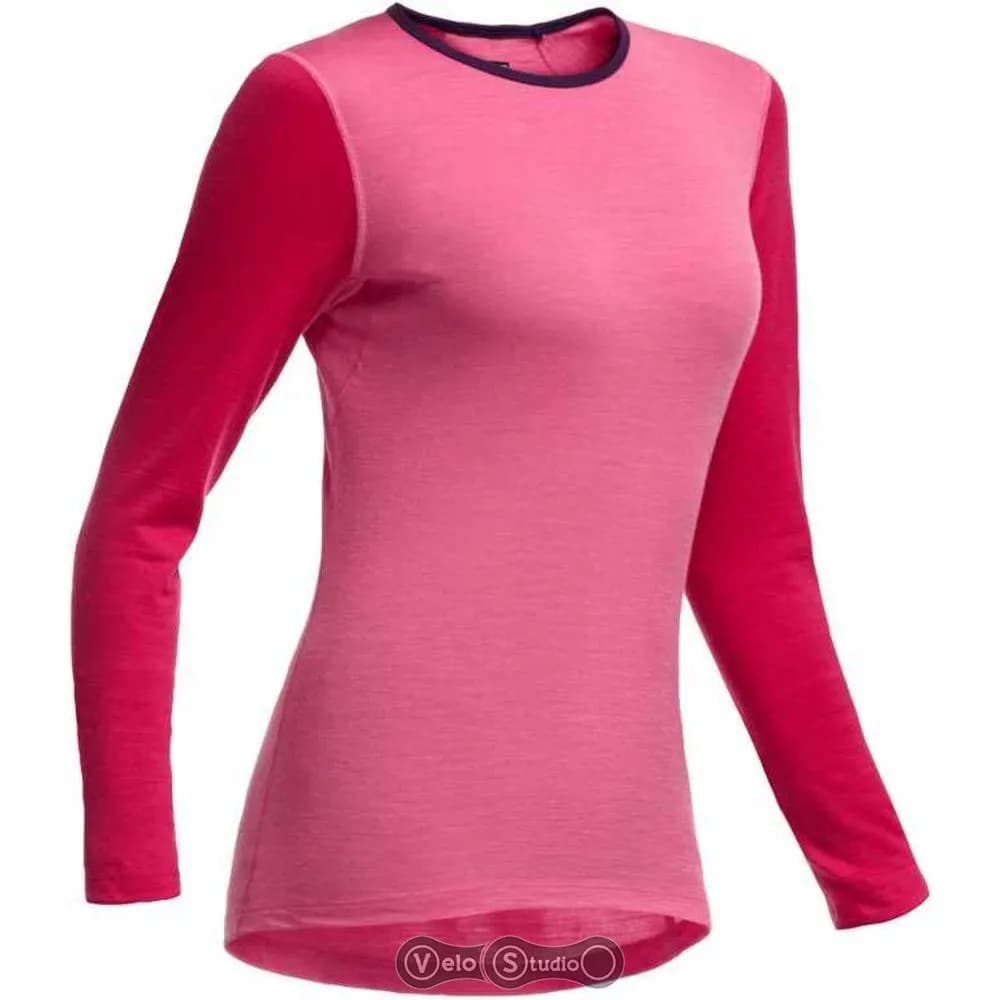 Термофутболка з довгим рукавом ICEBREAKER BF 200 Oasis LS Crewe WMN shocking/garnet/vino S