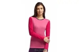 Термофутболка з довгим рукавом ICEBREAKER BF 200 Oasis LS Crewe WMN shocking/garnet/vino S