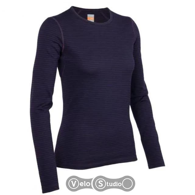 Термофутболка з довгим рукавом ICEBREAKER BF 200 Oasis LS Crewe WMN Stripe lotus overdye M