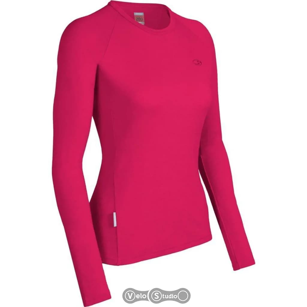 Термофутболка з довгим рукавом ICEBREAKER BF 260 LS Crewe WMN cerise L
