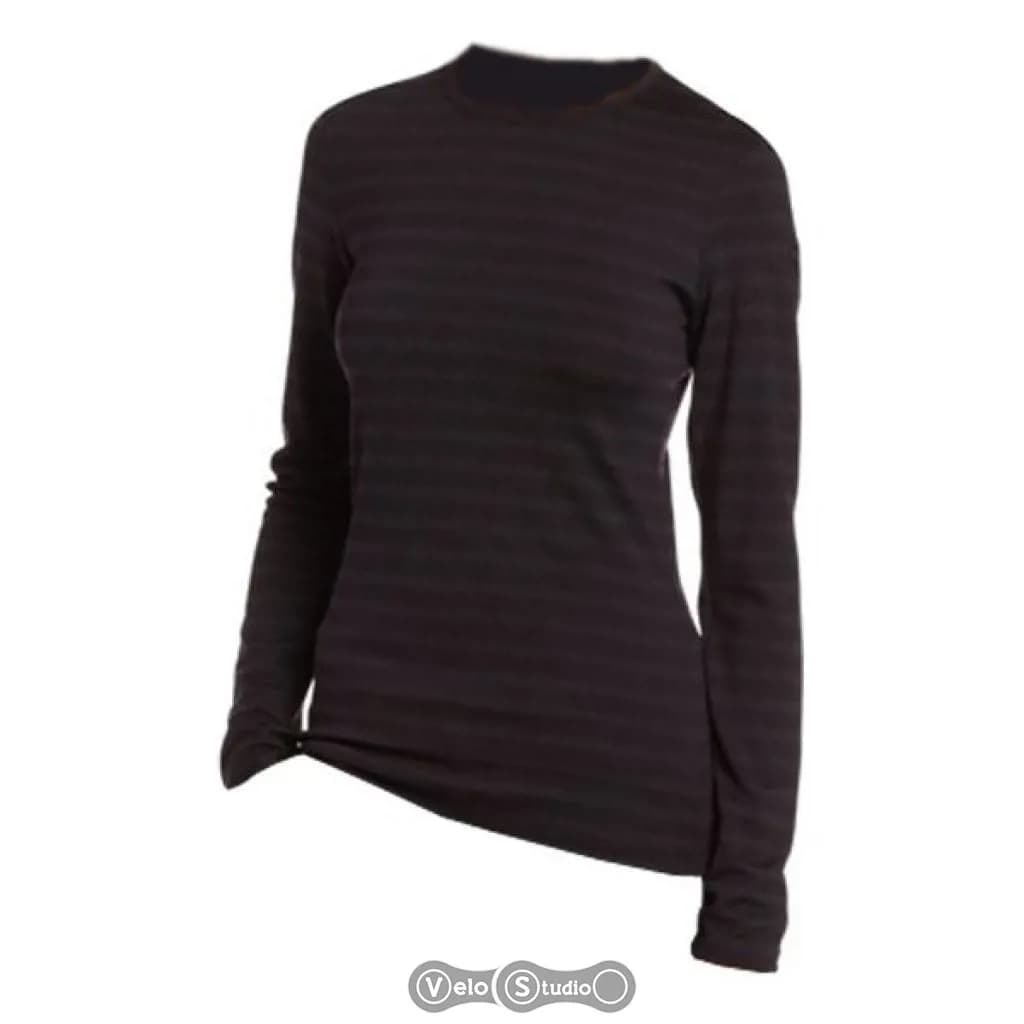 Термофутболка з довгим рукавом ICEBREAKER BF 260 Tech Top LS Crewe WMN Stripe cognac M